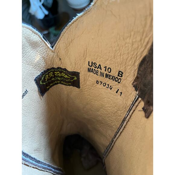 J. B. Dillon Brown Goat Leather Western Boots - Picture 8 of 8